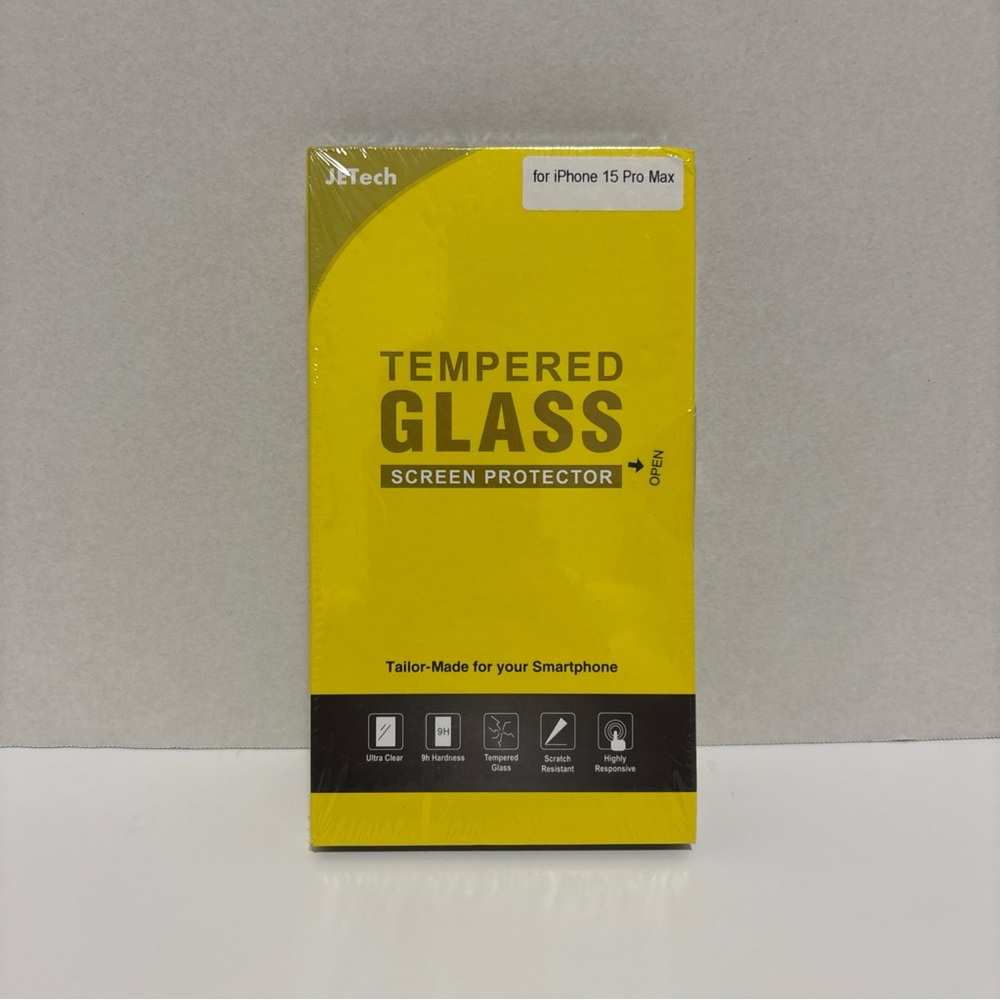 iPhone 15 Pro Max JETech Tempered Glass Screen Protector - 3 Pack - NEW